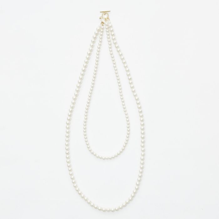 2連 ロング パール ネックレス Double Long Pearl Necklace Liala 全1種