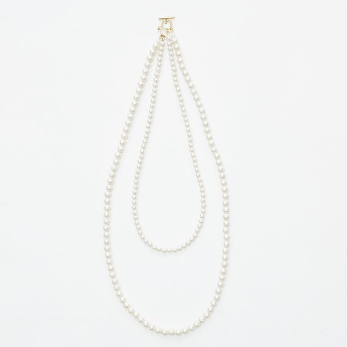 2連 ロング パール ネックレス Double Long Pearl Necklace
