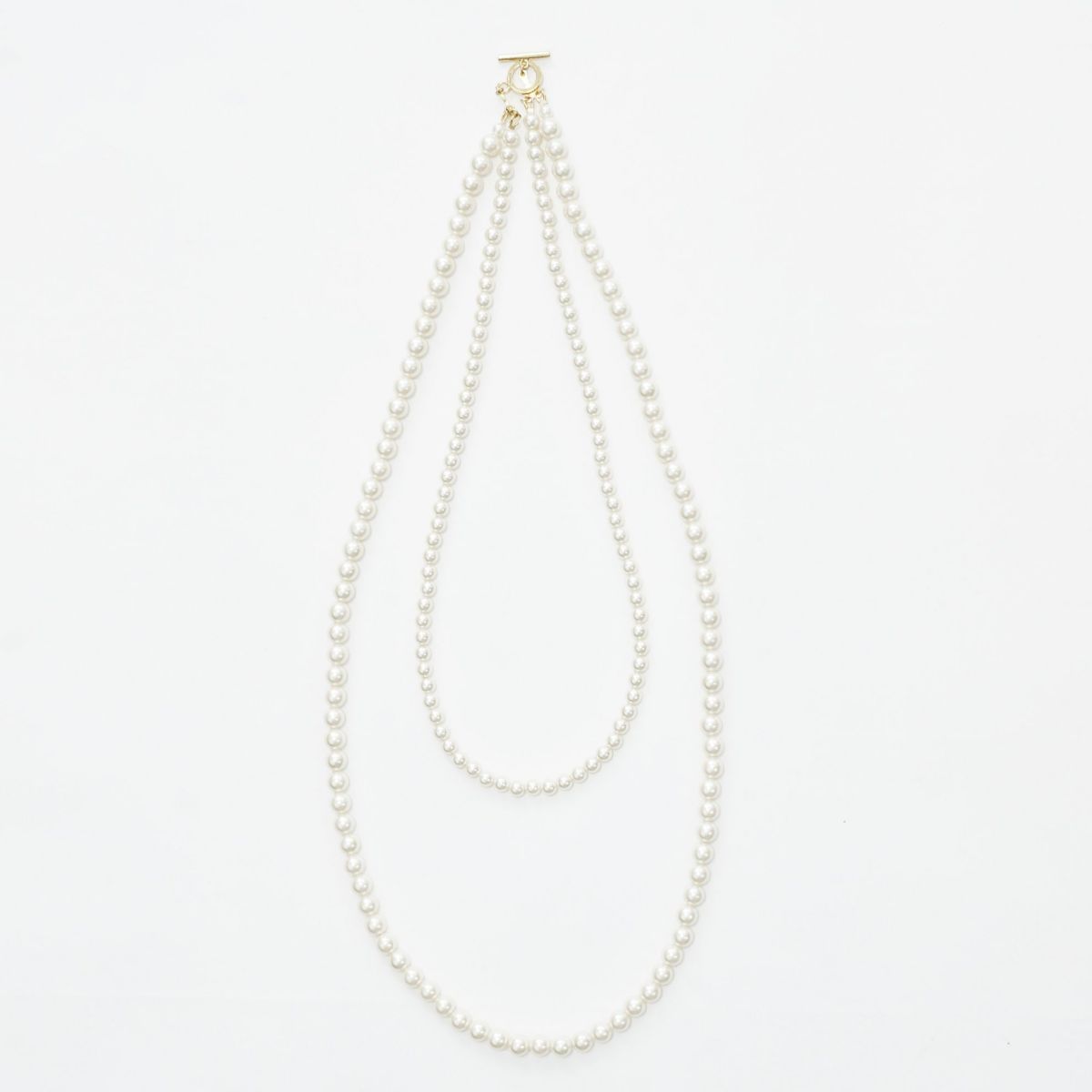2連 ロング パール ネックレス Double Long Pearl Necklace