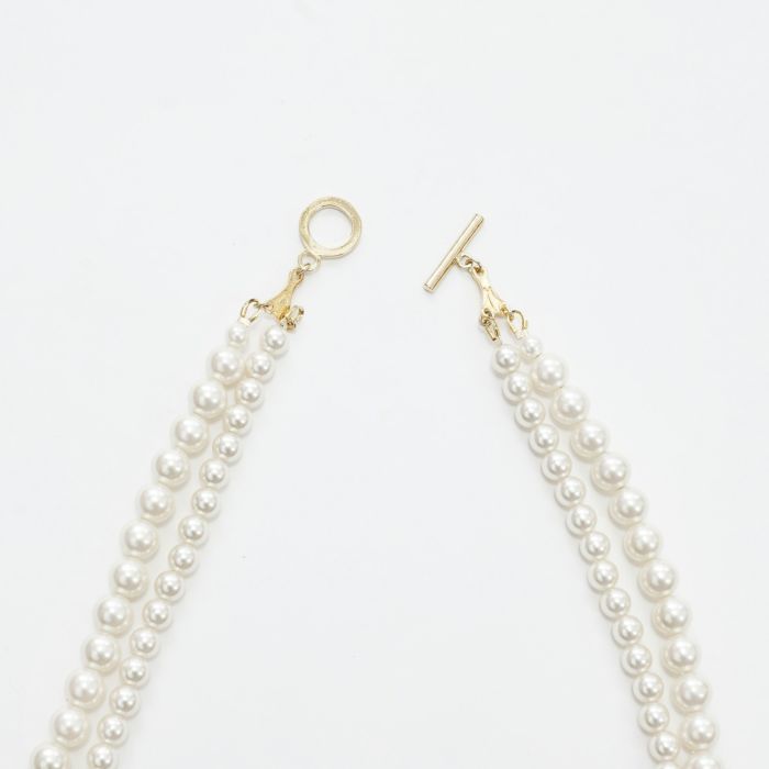 2連 ロング パール ネックレス Double Long Pearl Necklace