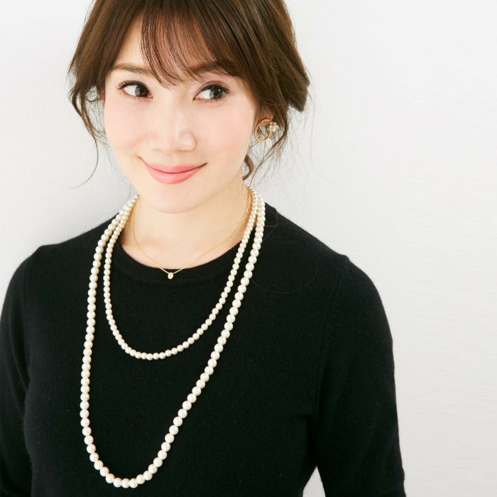 2連 ロング パール ネックレス Double Long Pearl Necklace