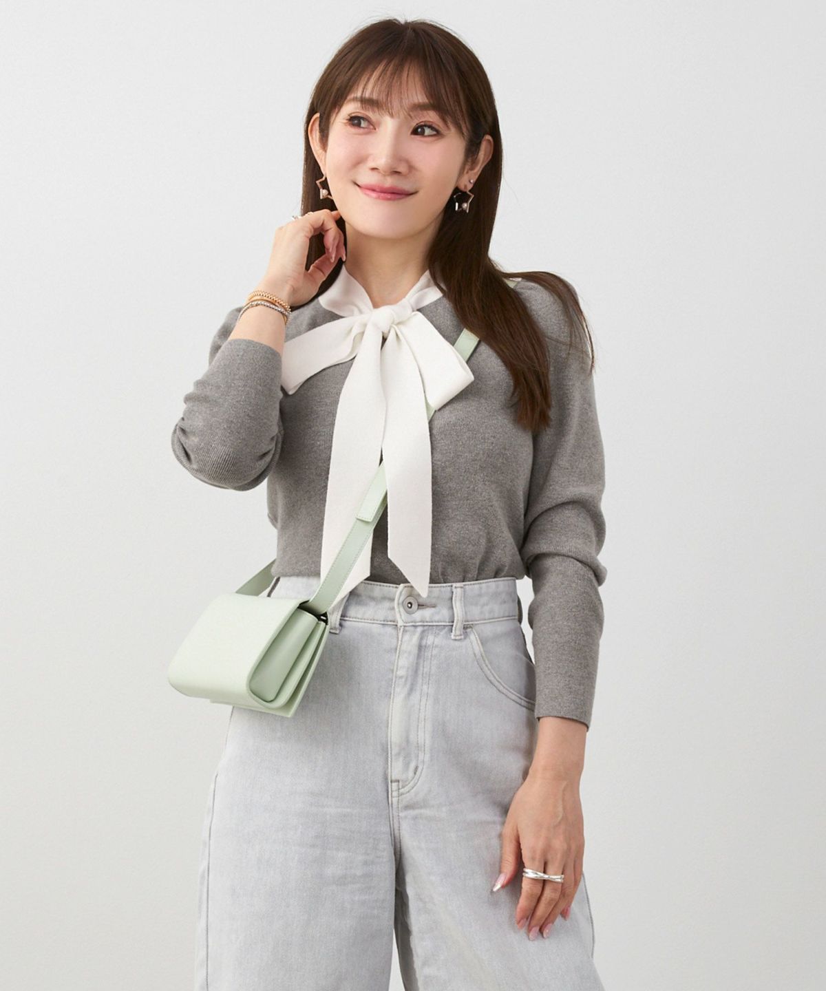 新色追加 手洗い可 トップス レディース かわいい オフィス きれいめ バイカラー 白黒 上品 ジョイントスペース