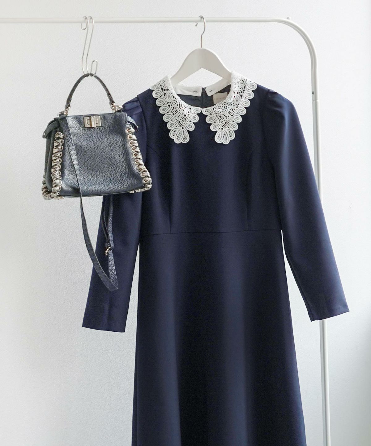 新色追加 S/M/L 長袖 ミモレ丈 フェニミン 上品 お呼ばれ オケージョン 卒入学式 オフィス 大人可愛い ジョイントスペース