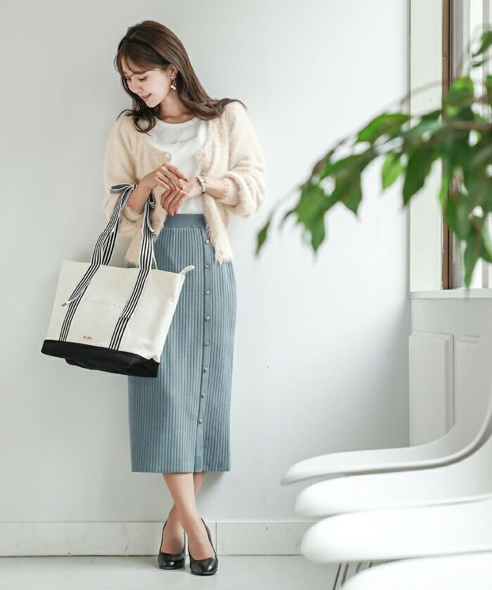 新色/レディース/バッグ/小物/雑貨/トート/リボン/ストライプ/キャンバス/撥水/配色/グレー/ブラウン/ベージュ/ブラック/シンプル/ママバッグ/マザーズバッグ/リボンハンドル/軽い/軽量/大容量