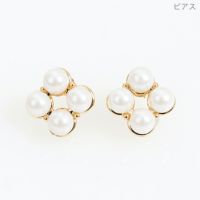 クローバー パール ピアス イヤリング Clover Pearl Pierce Earring