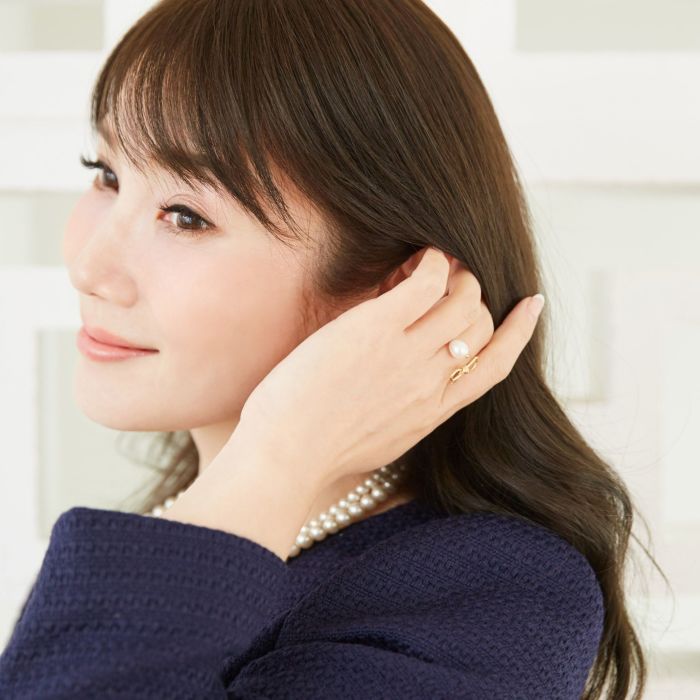 リボン パール リング Ribbon Pearl Ring