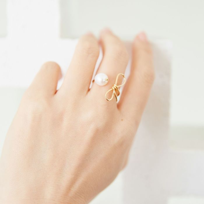 リボン パール リング Ribbon Pearl Ring