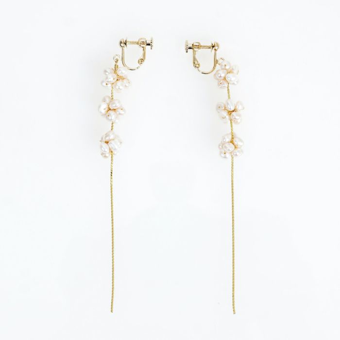 ポンポン 淡水 パール ピアス イヤリング PON PON Freshwater Pearl Pierce Earring