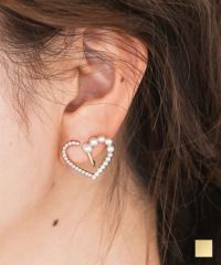 ピアス イヤリング ハートシェイプ le reve vaniller 全1色