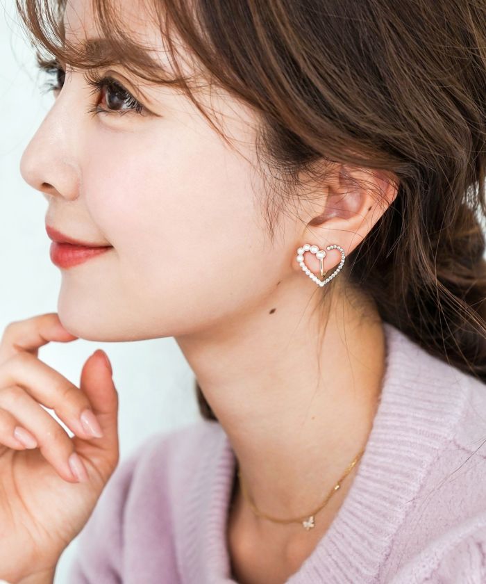 Kirarin heart pierce & earring(キラリンハートピアス