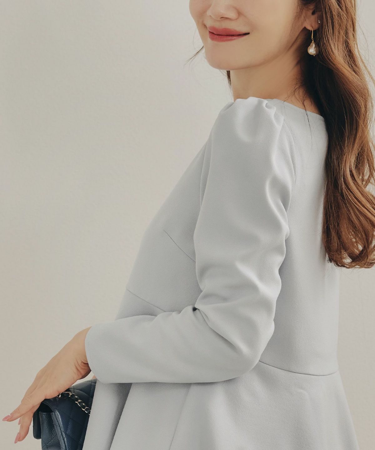 newcolor/人気カラー復活/日本製/手洗い可/イレヘム/パフスリーブ/春/秋