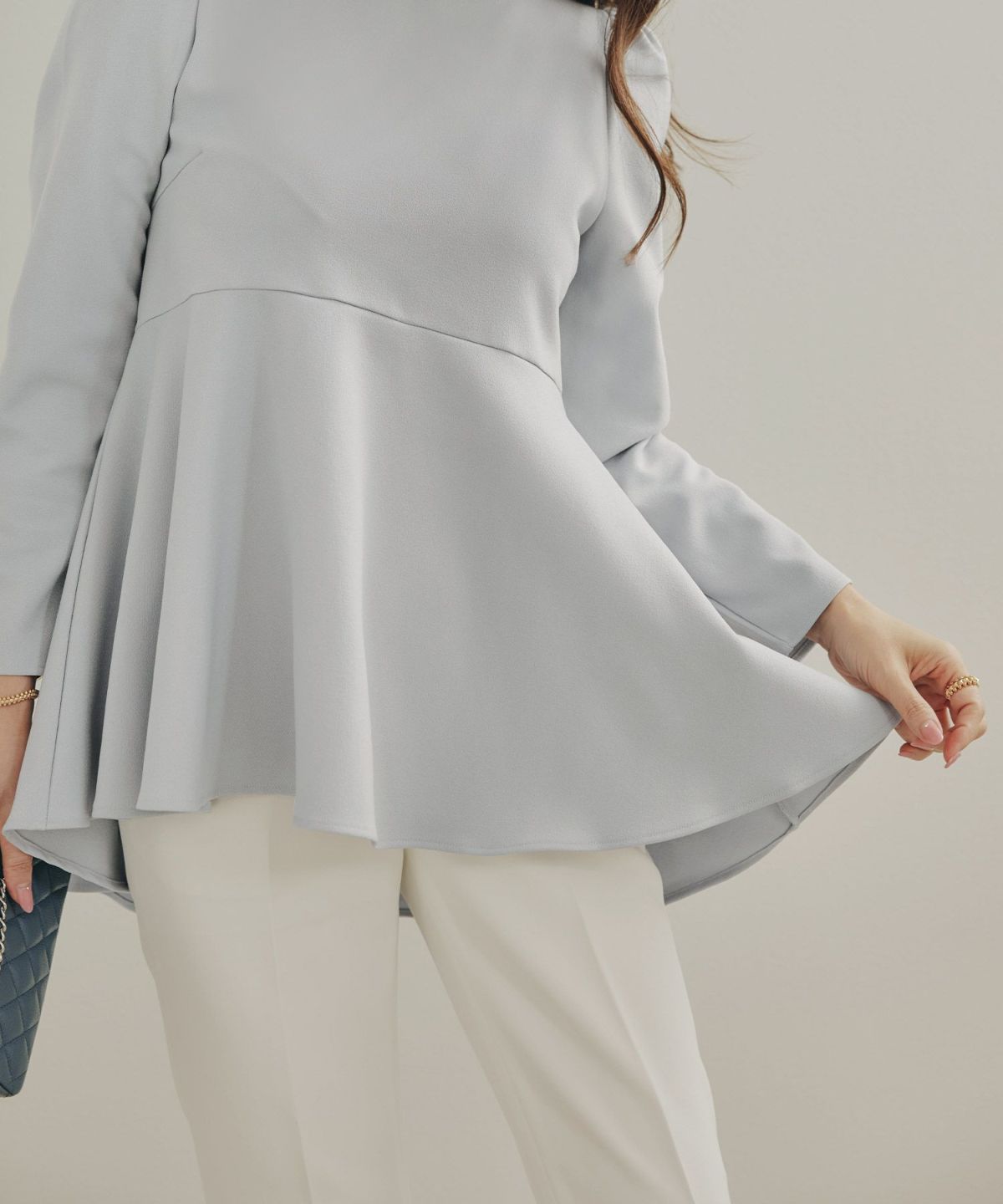 newcolor/人気カラー復活/日本製/手洗い可/イレヘム/パフスリーブ/春/秋