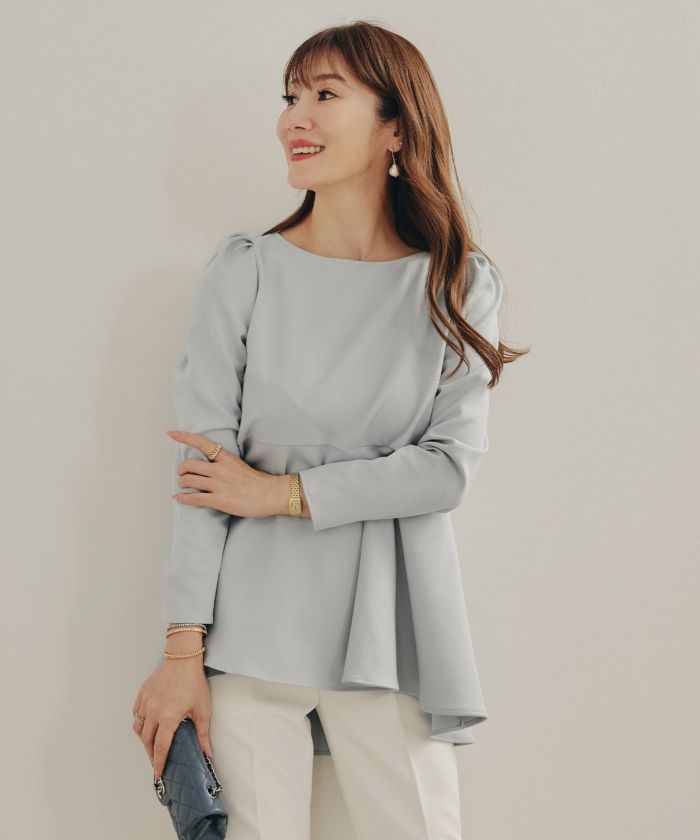 newcolor/人気カラー復活/日本製/手洗い可/イレヘム/パフスリーブ/春/秋