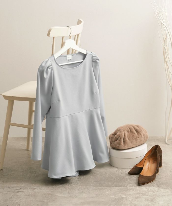 newcolor/人気カラー復活/日本製/手洗い可/イレヘム/パフスリーブ/春/秋