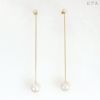 ワンポイント パール ロング ピアス イヤリング One Point Pearl Long Pierce Earring