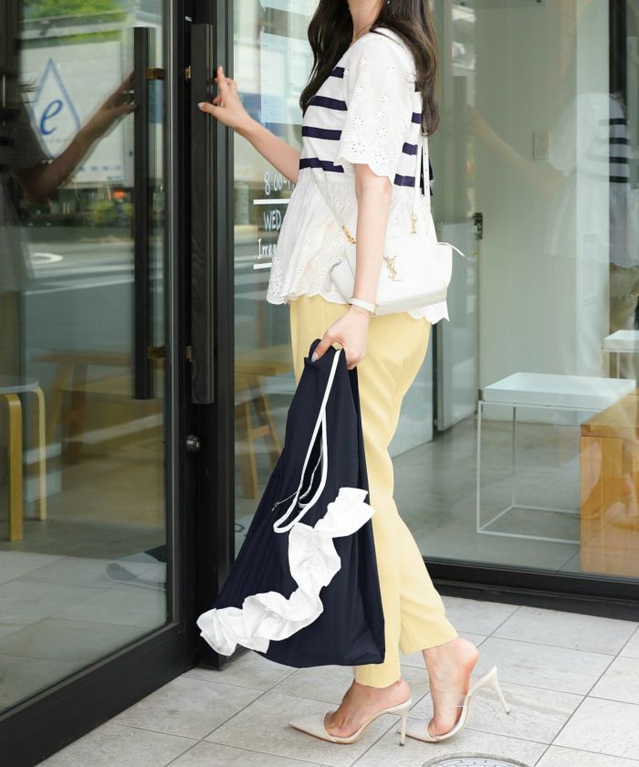 新色追加/アイボリー/ネイビー/ピンク/ベージュ/くすみブルー/バッグ/撥水/スナップボタン/折りたたみ/コンパクト/エコバッグ/買い物バッグ/レジバッグ/収納力/軽い/軽量/使いやすい/シンプル/運動会/ピクニック/公園/スーパー/利便性/ポケット