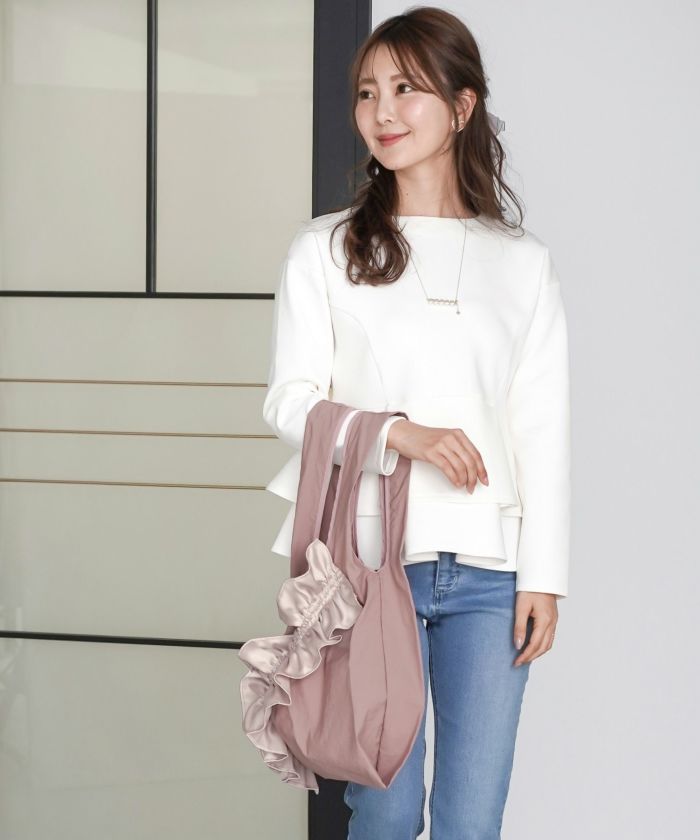 新色追加/アイボリー/ネイビー/ピンク/ベージュ/くすみブルー/バッグ/撥水/スナップボタン/折りたたみ/コンパクト/エコバッグ/買い物バッグ/レジバッグ/収納力/軽い/軽量/使いやすい/シンプル/運動会/ピクニック/公園/スーパー/利便性/ポケット