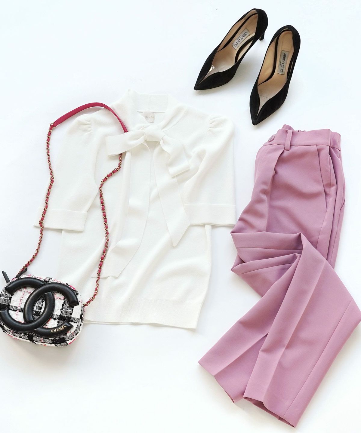 新色追加/手洗い可/マルチニットシリーズ/セットアップ対応商品/リボン/ゴム地/5分袖