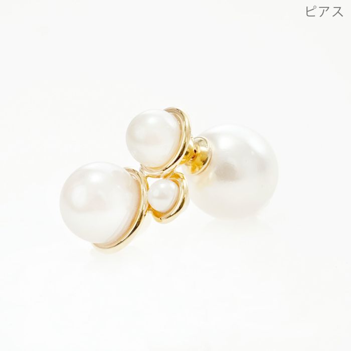 デコラティブ パール キャッチ ピアス イヤリング Decorative Pearl Catch Pierce Earring