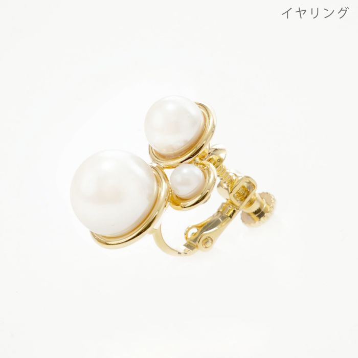 デコラティブ パール キャッチ ピアス イヤリング Decorative Pearl Catch Pierce Earring