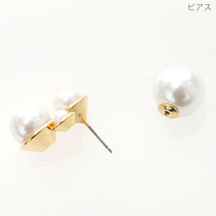 デコラティブ パール キャッチ ピアス イヤリング Decorative Pearl Catch Pierce Earring