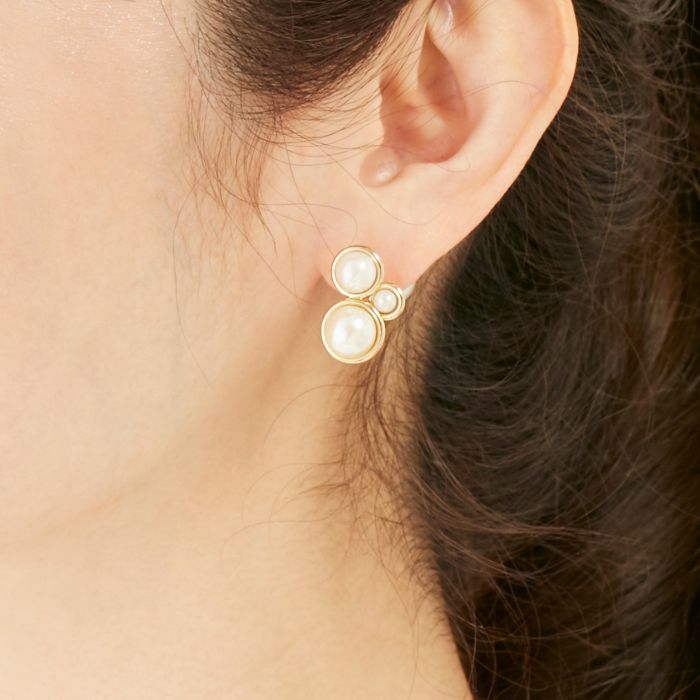 デコラティブ パール キャッチ ピアス イヤリング Decorative Pearl Catch Pierce Earring