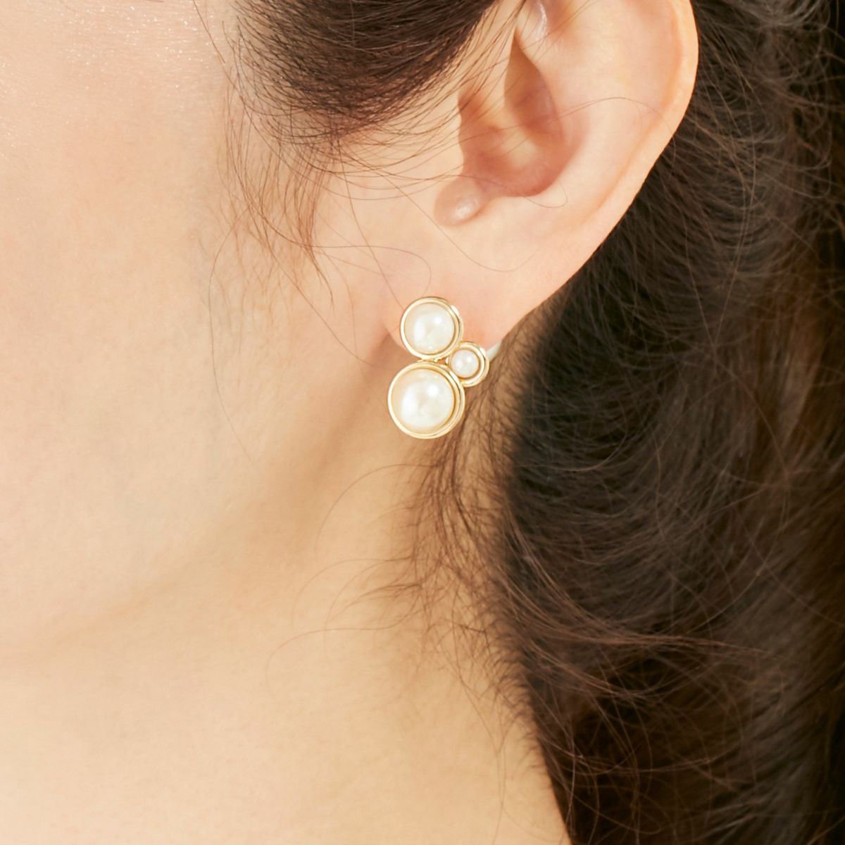 デコラティブ パール キャッチ ピアス イヤリング Decorative Pearl Catch Pierce Earring