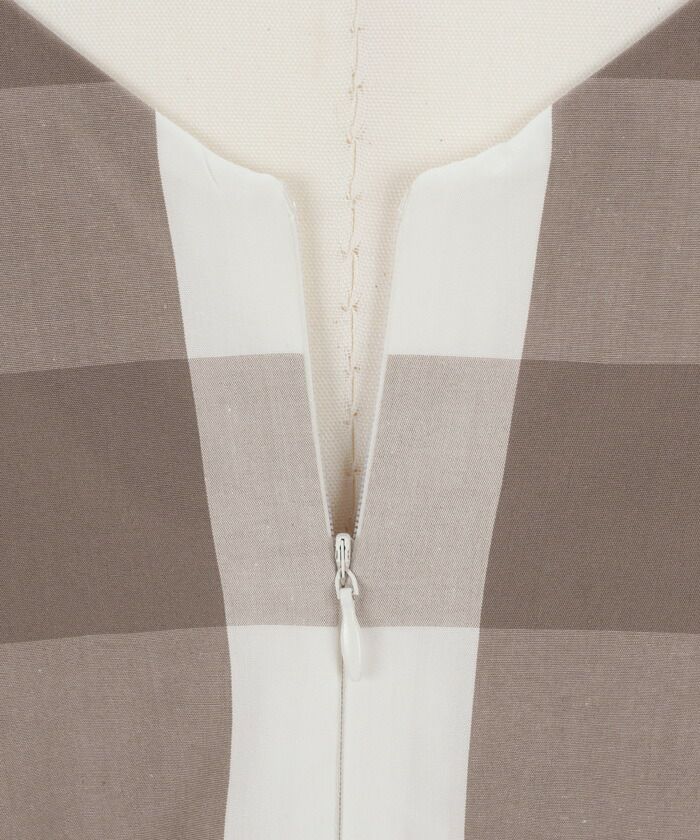 レディース/ワンピース/ギンガムチェック/ティアードデザイン/ノースリーブ/綿/コットン/ボートネック/後ろVネック/膝下丈/S/M/ホワイト/ブラック/ブラウン/モカ/ブルー/グリーン/