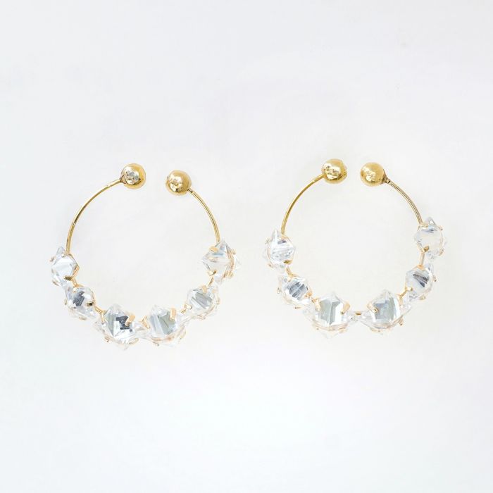 2way クリスタル イヤリング 2way Crystal Earring