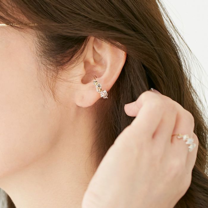 2way クリスタル イヤリング 2way Crystal Earring