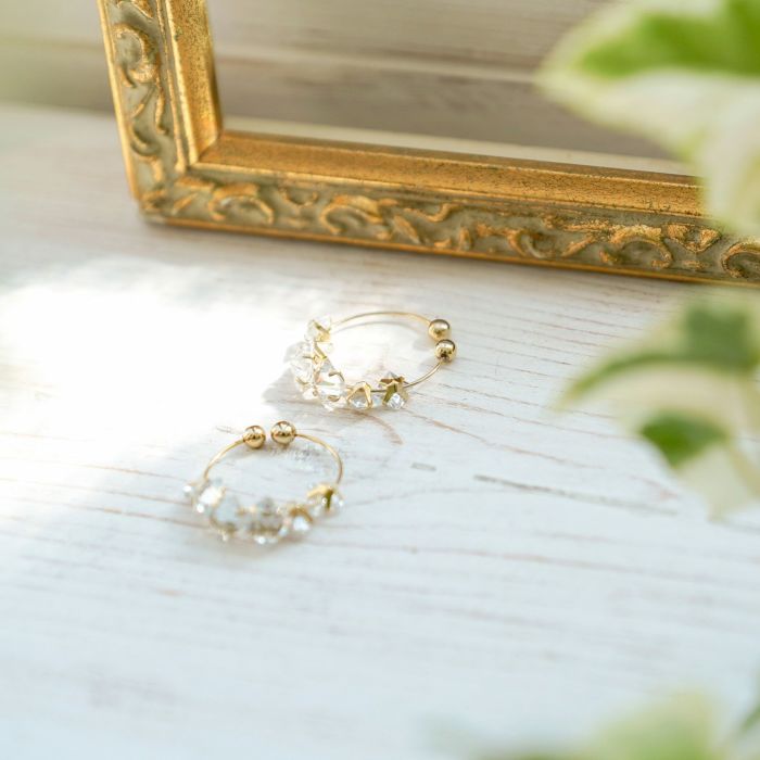 2way クリスタル イヤリング 2way Crystal Earring