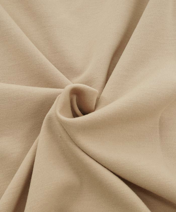 レディース/手洗い可/トップス/カットソー/バイカラー/レースたたきつけ/半袖/ホワイト/ベージュ/ブルーグレー/ピンク/シンプル/柔らか/なめらか/上品/透けない/ストレッチ/伸縮/伸びる/着回し/クルーネック/大人可愛い/フェミニン/ロゴプリント/春/夏