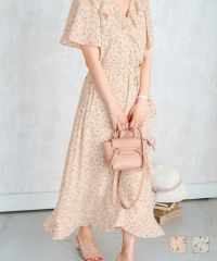 ワンピース フラワー マキシ ラッフルフリルライン le reve vaniller