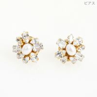 フラワー ビジュー ピアス イヤリング Flower Bijou Pierce Earring