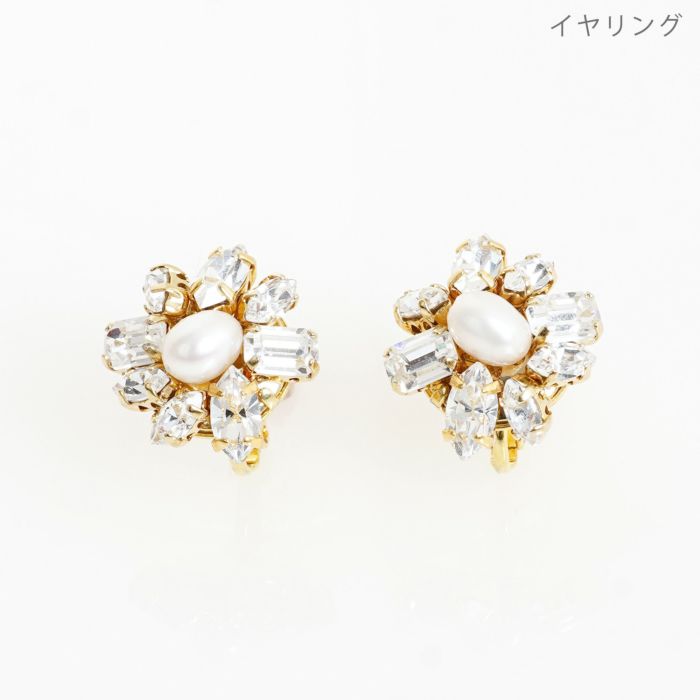 フラワー ビジュー ピアス イヤリング Flower Bijou Pierce Earring