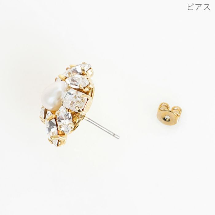 フラワー ビジュー ピアス イヤリング Flower Bijou Pierce Earring