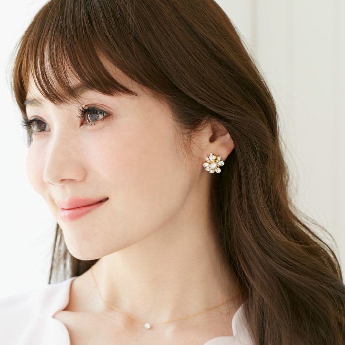 フラワー ビジュー ピアス イヤリング Flower Bijou Pierce Earring