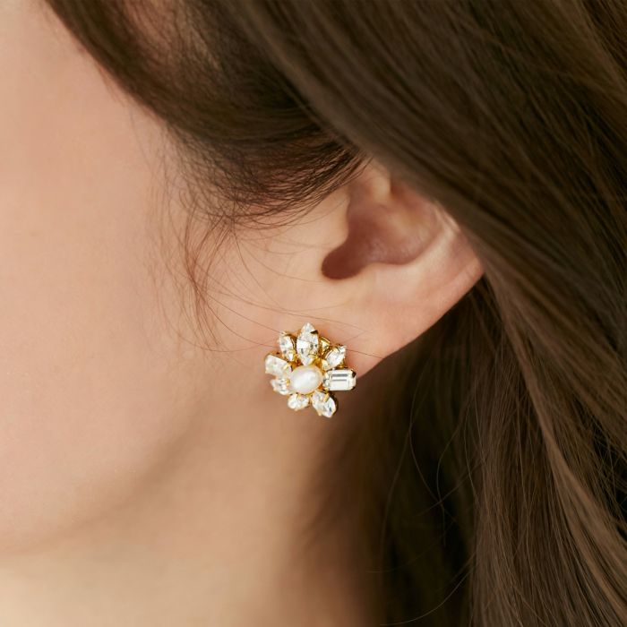 フラワー ビジュー ピアス イヤリング Flower Bijou Pierce Earring