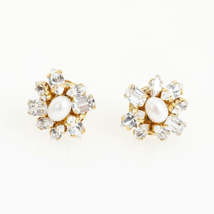古典 フラワー Pierce Bijou Flower イヤリング ピアス ビジュー ピアス