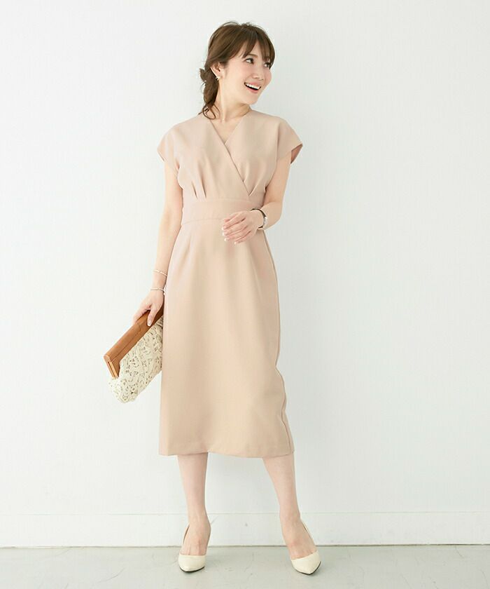 ワンピース タイト カシュクール Liala Pg 全4色 Lpg311 1117 5