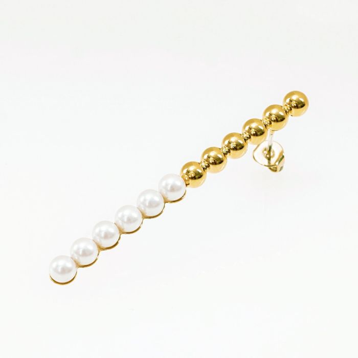 バイカラー パール ライン ピアス イヤリング Bi Color Pearl Line Pierce Earring