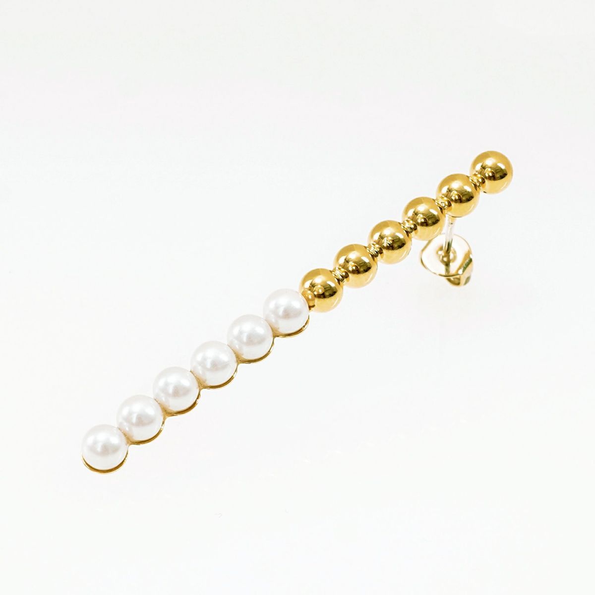バイカラー パール ライン ピアス イヤリング Bi Color Pearl Line Pierce Earring