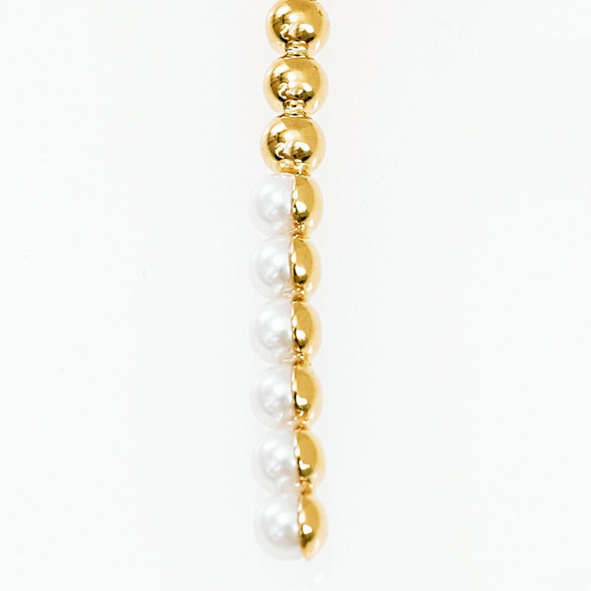 バイカラー パール ライン ピアス イヤリング Bi Color Pearl Line Pierce Earring