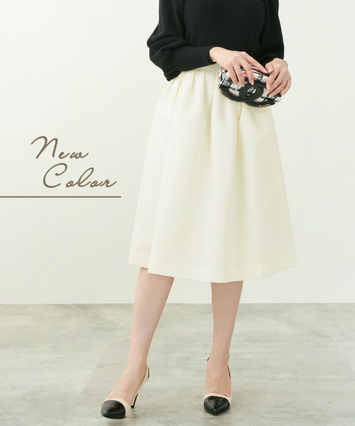 グログラン タック スカート ショート丈 Liala×PG 全5色｜lpg611-1150