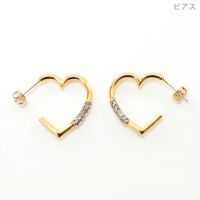 ハート シェイプ クリスタル ピアス イヤリング Heart Shape Crystal Pierce Earring