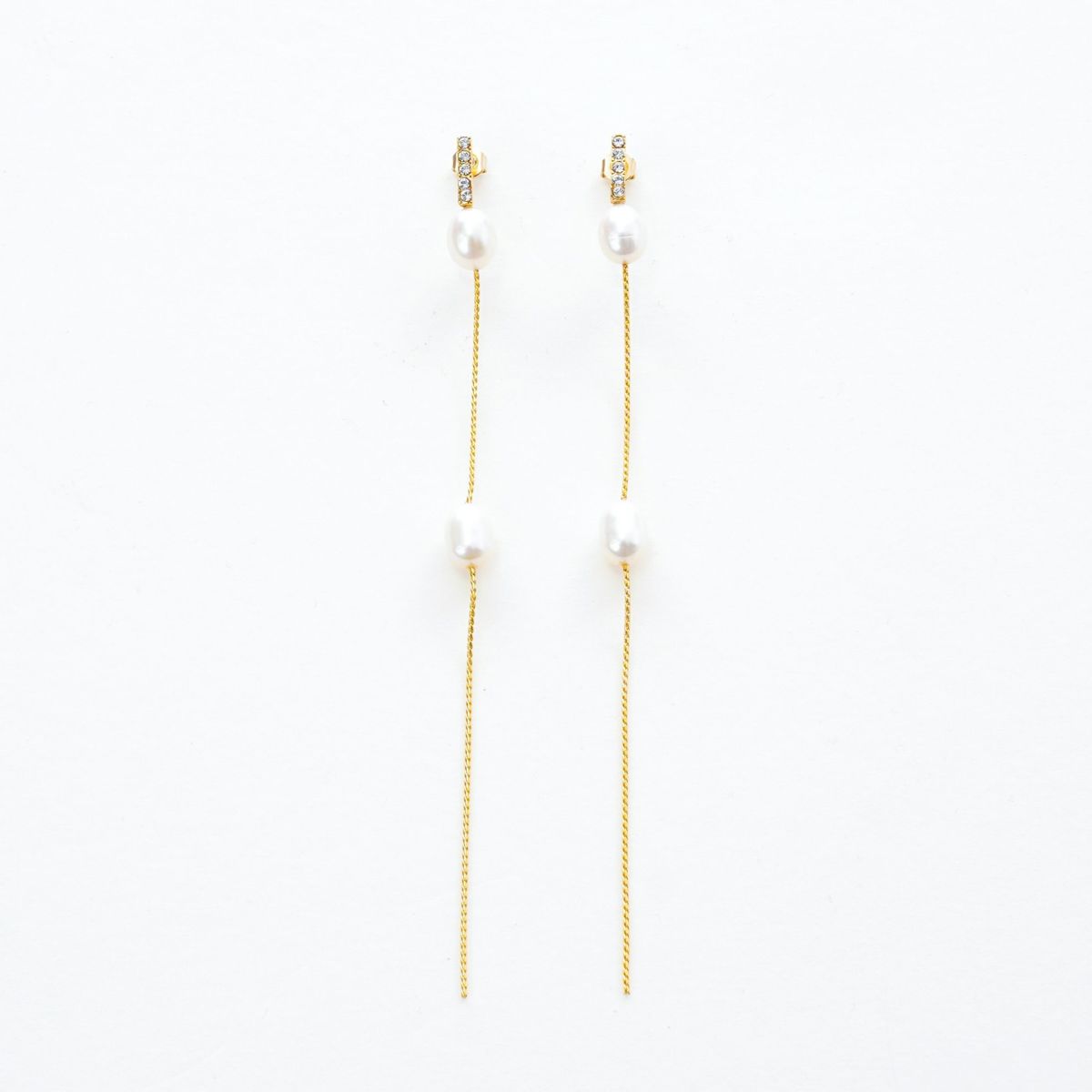 ロング チェーン 2 パール ピアス Long Chain 2 Pearl Pierce