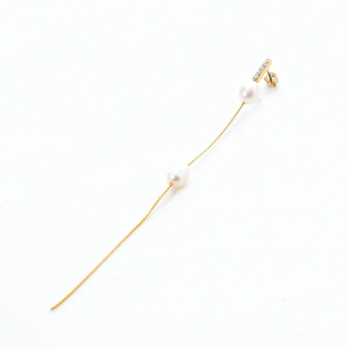 ロング チェーン 2 パール ピアス Long Chain 2 Pearl Pierce