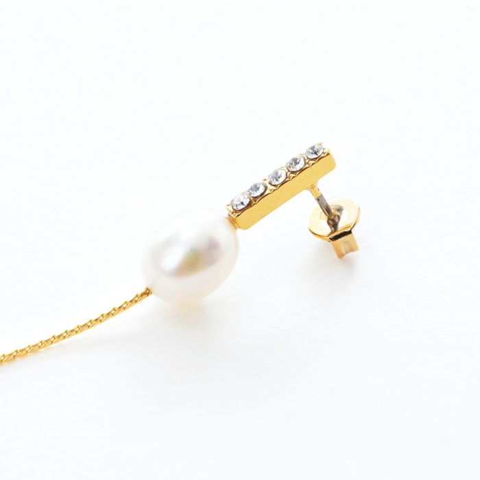 ロング チェーン 2 パール ピアス Long Chain 2 Pearl Pierce