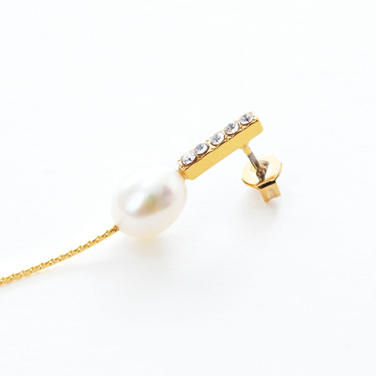 ロング チェーン 2 パール ピアス Long Chain 2 Pearl Pierce