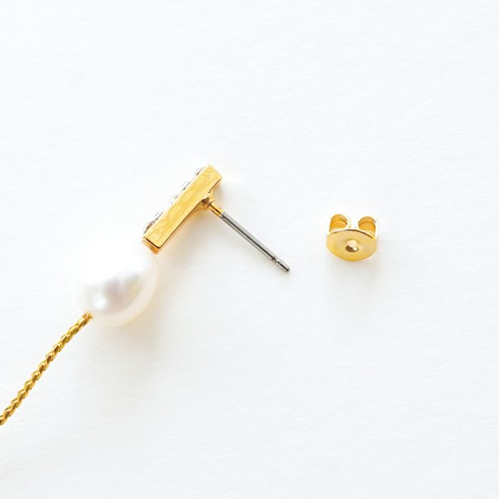 ロング チェーン 2 パール ピアス Long Chain 2 Pearl Pierce